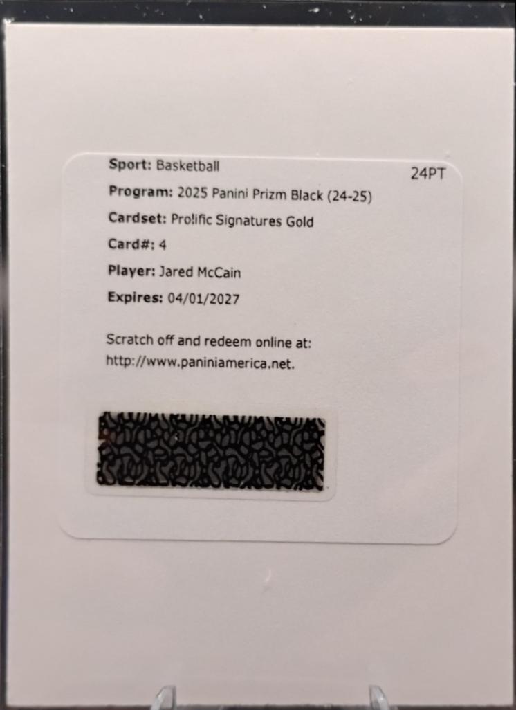 Jared McCain [Gold] #4