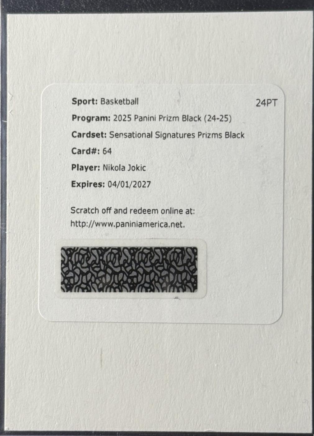 Nikola Jokic [Black] #64
