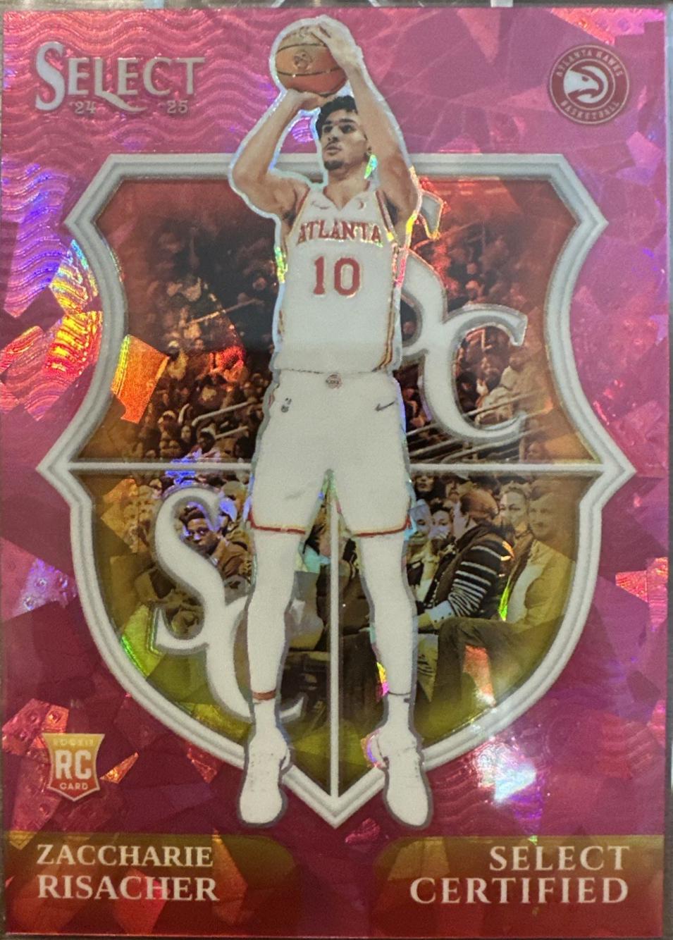 Zaccharie Risacher [Pink Cracked Ice Prizm] #18