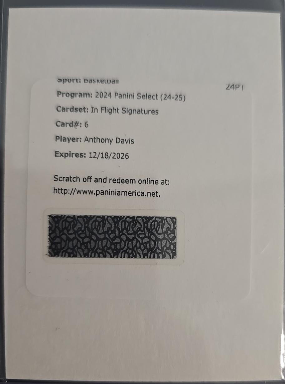 Anthony Davis [Blue Prizm] #IFS-DAV