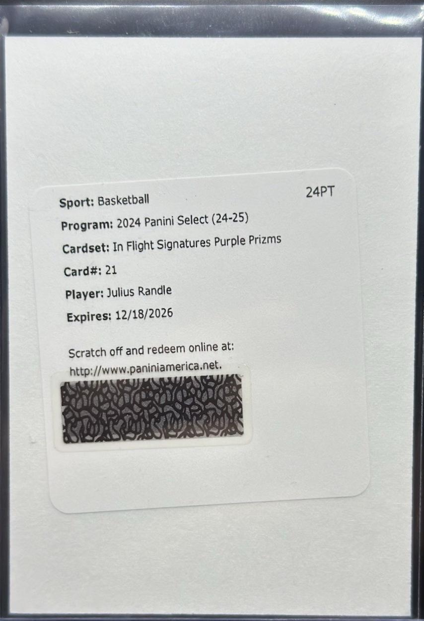 Julius Randle [Purple Prizm] #IFS-RAN