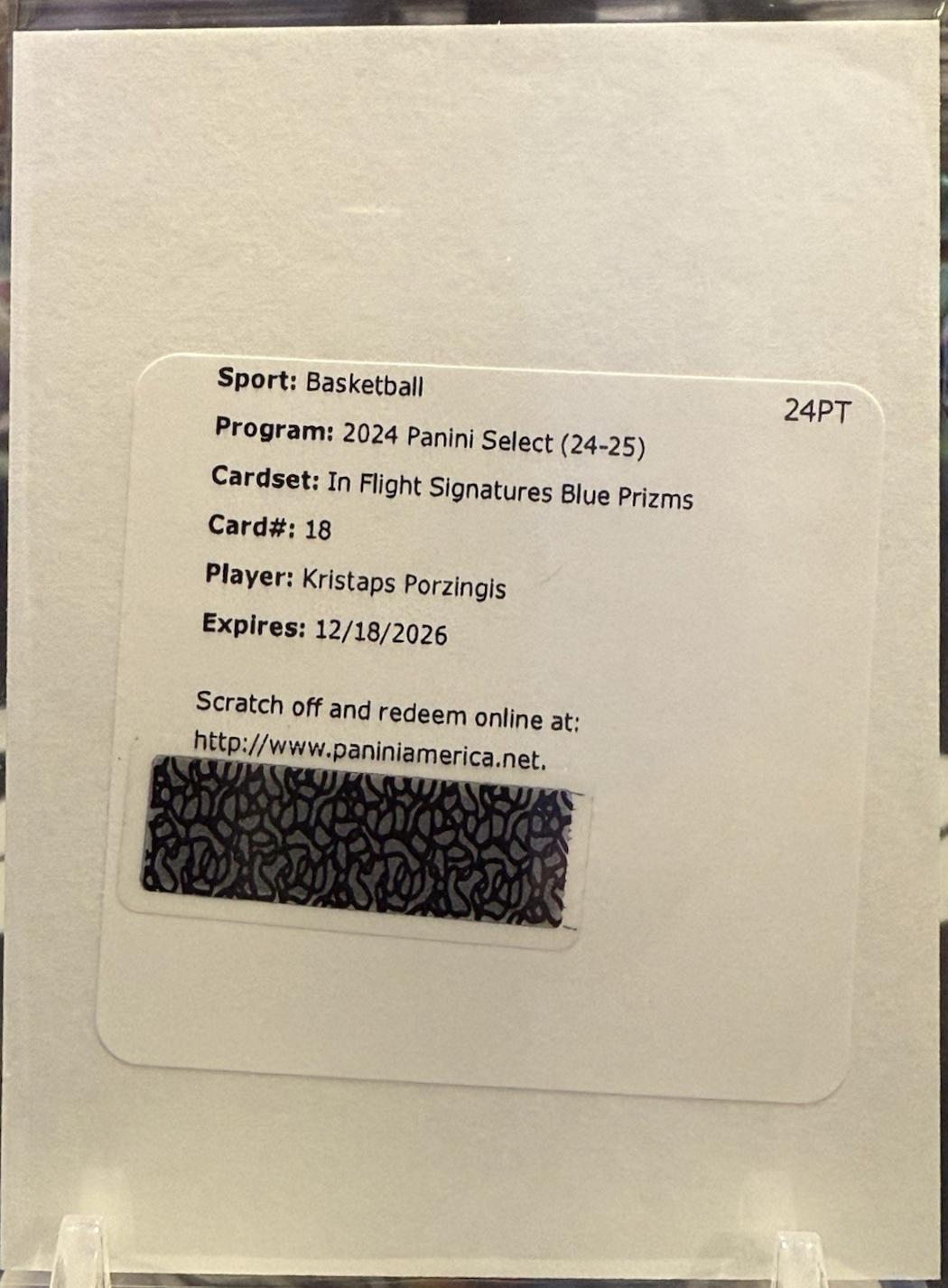 Kristaps Porzingis [Blue Prizm] #IFS-POR