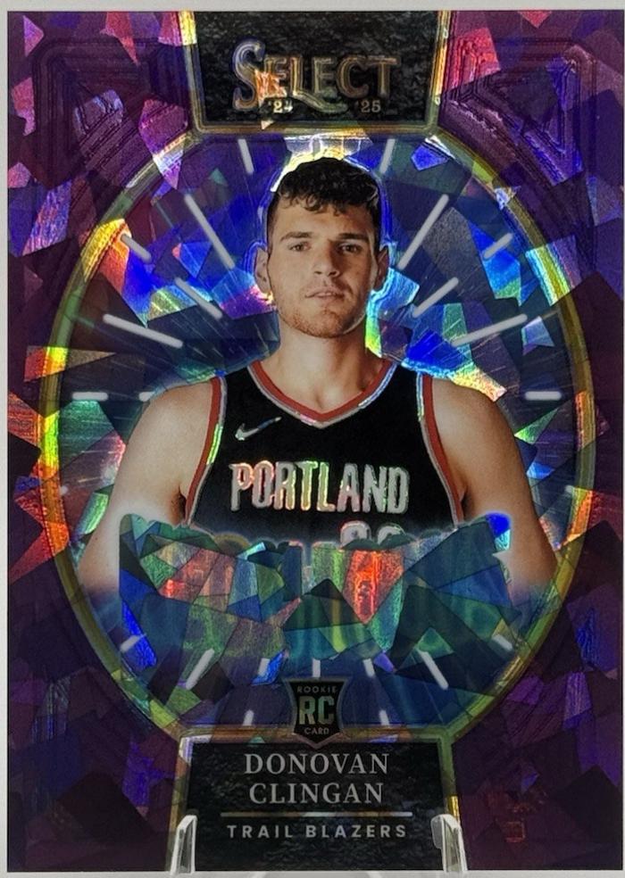 Donovan Clingan [Purple Cracked Ice Prizm] #21