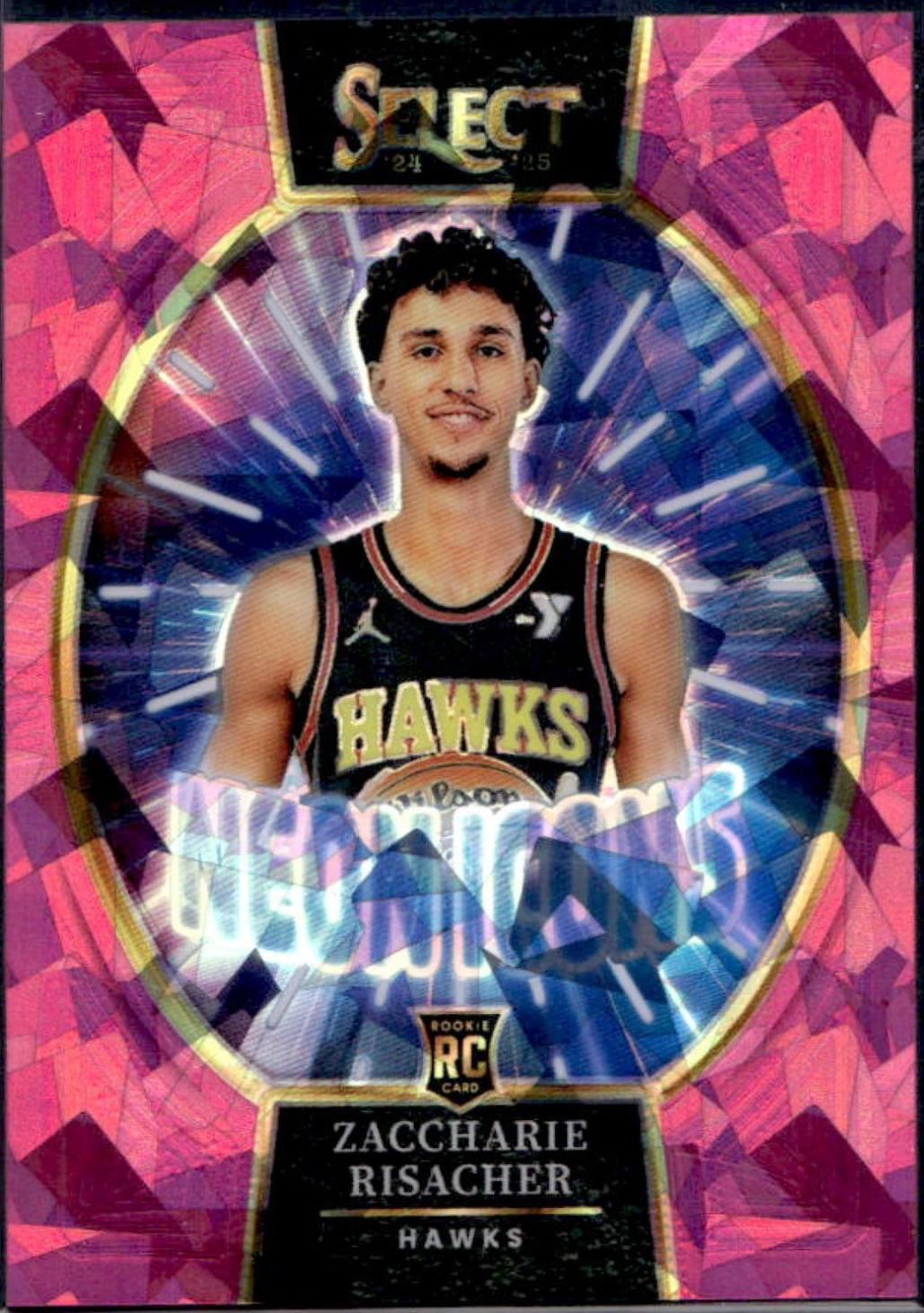 Zaccharie Risacher [Pink Cracked Ice Prizm] #25