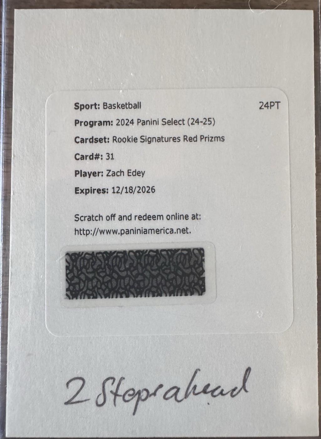 Zach Edey [Red Prizm] #31