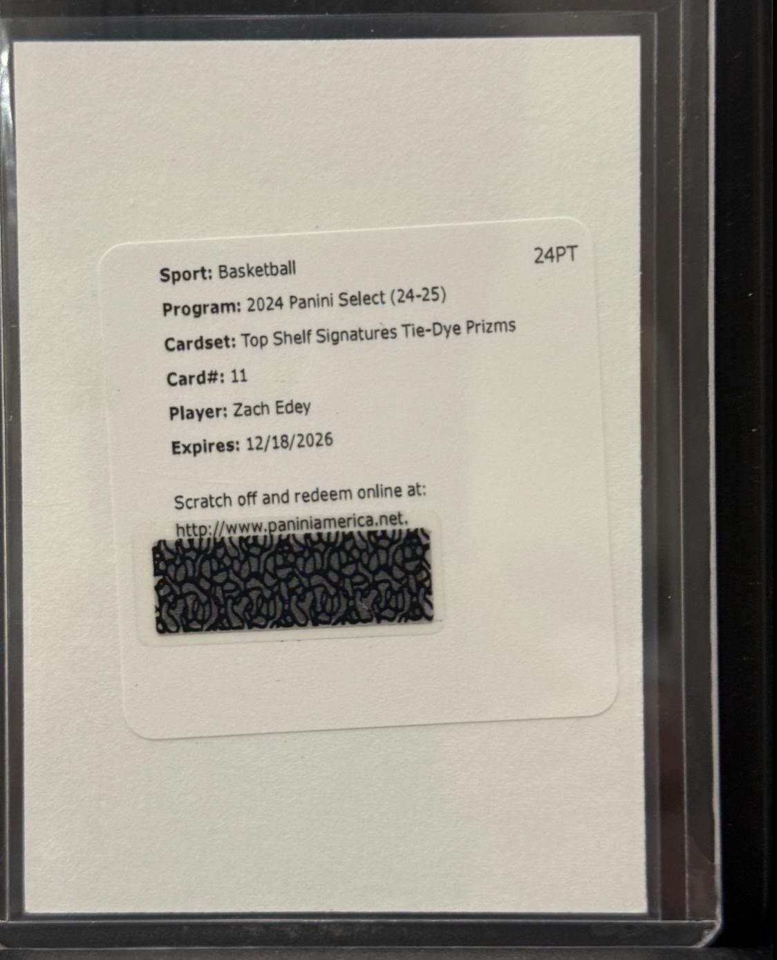 Zach Edey [Tie-Dye Prizm] #11