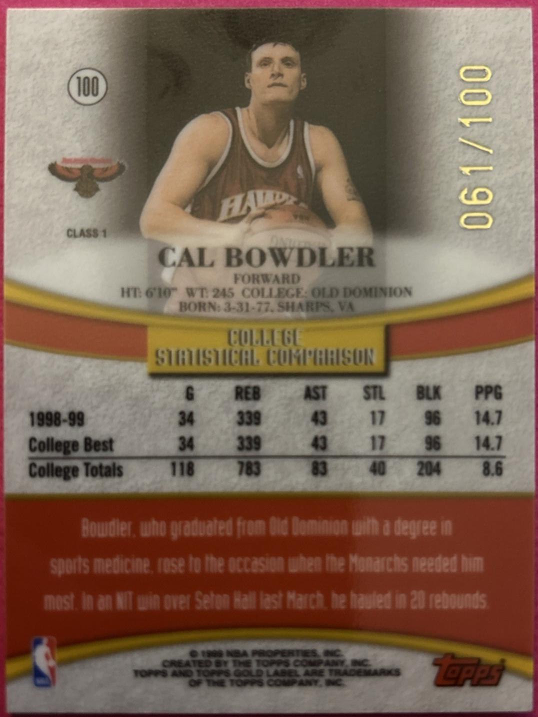 Cal Bowdler [Class 1 Red] #100