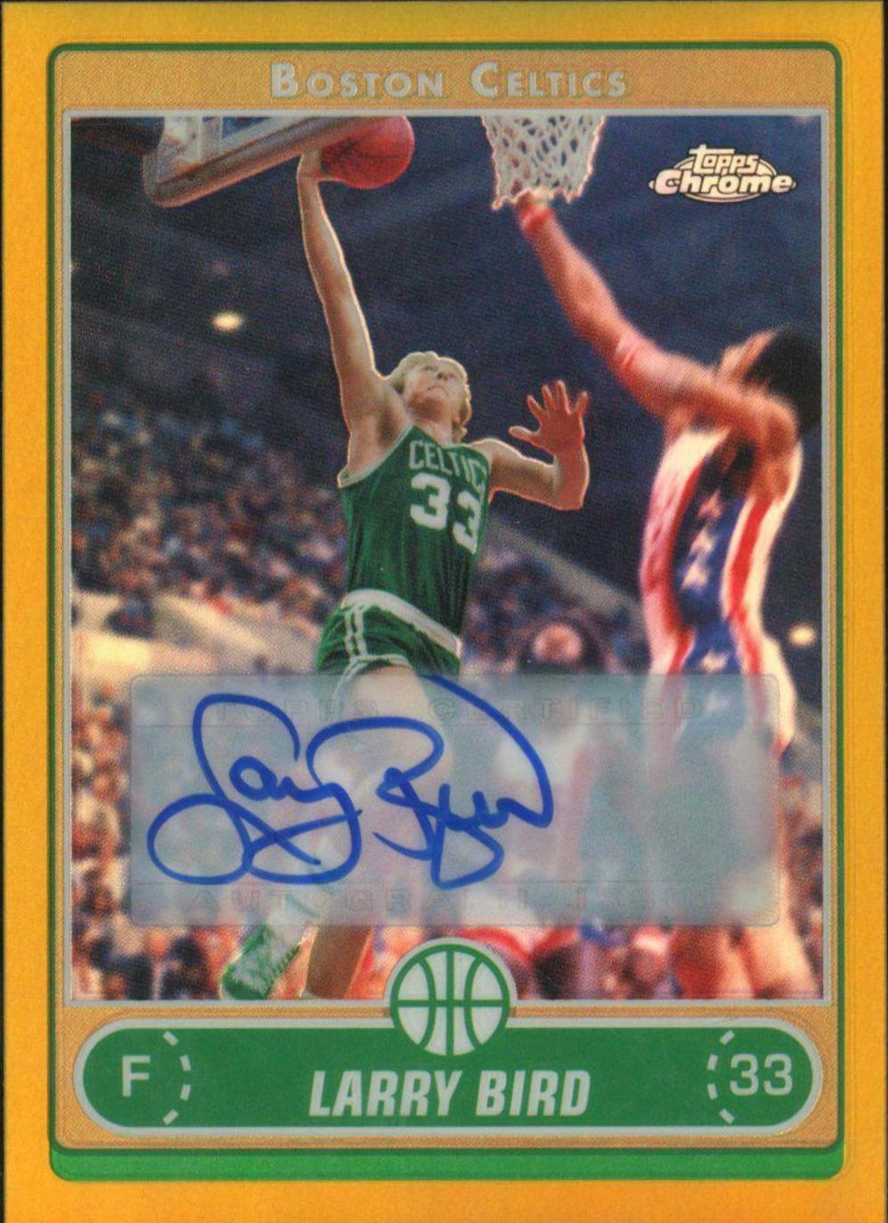 Larry Bird [Gold Refractor Autograph] #151