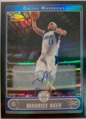 Maurice Ager [Black Refractor Autograph] #163