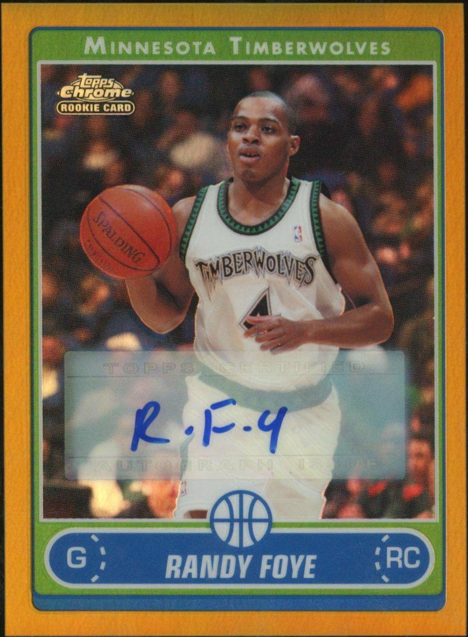 Randy Foye [Gold Refractor Autograph] #206