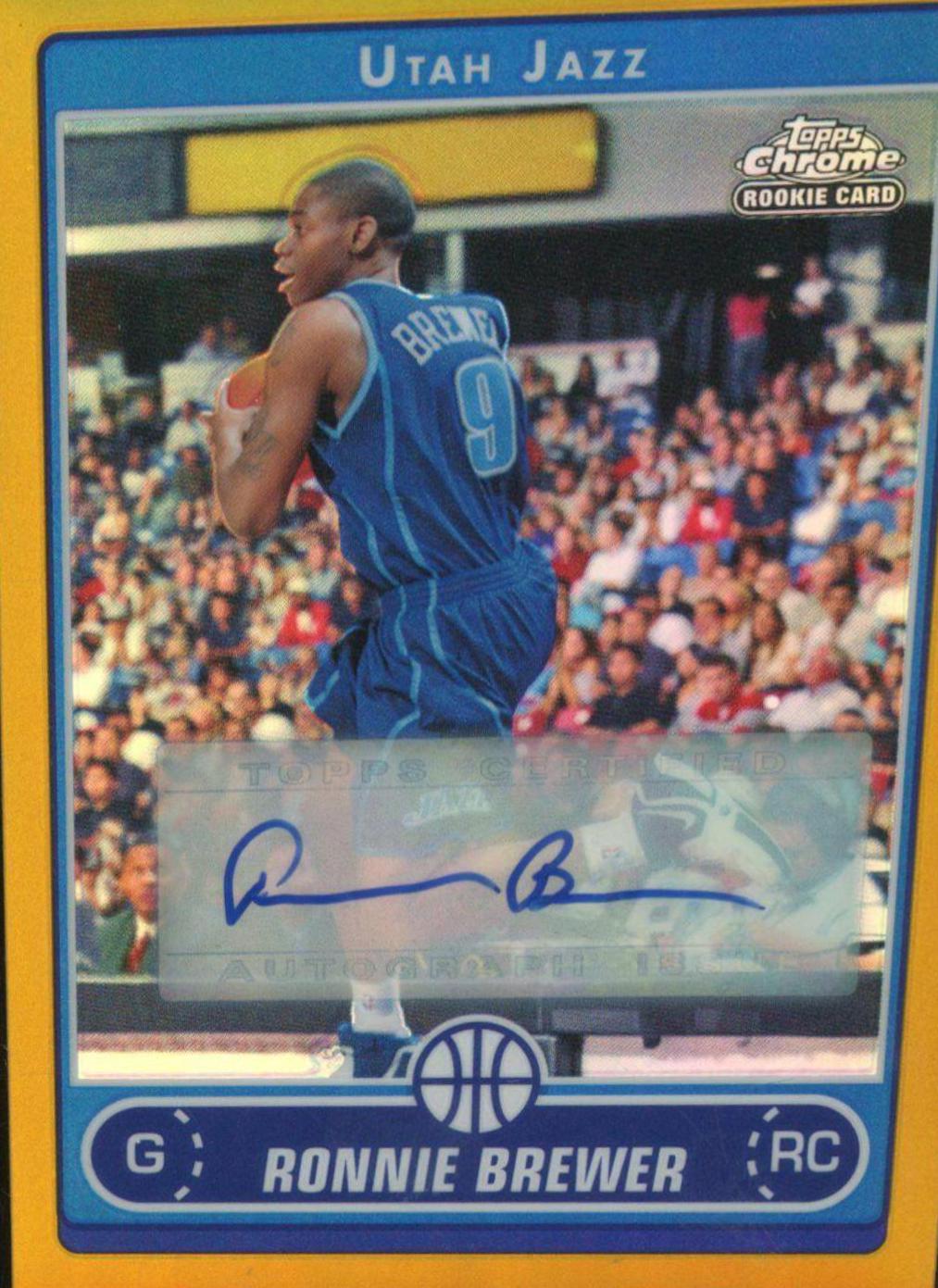 Ronnie Brewer [Gold Refractor Autograph] #200