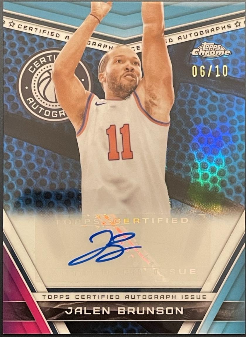 Jalen Brunson [Blue Basketball Refractor] #CA-JAB
