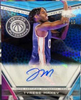Tyrese Maxey [Blue Basketball Refractor] #CA-TM