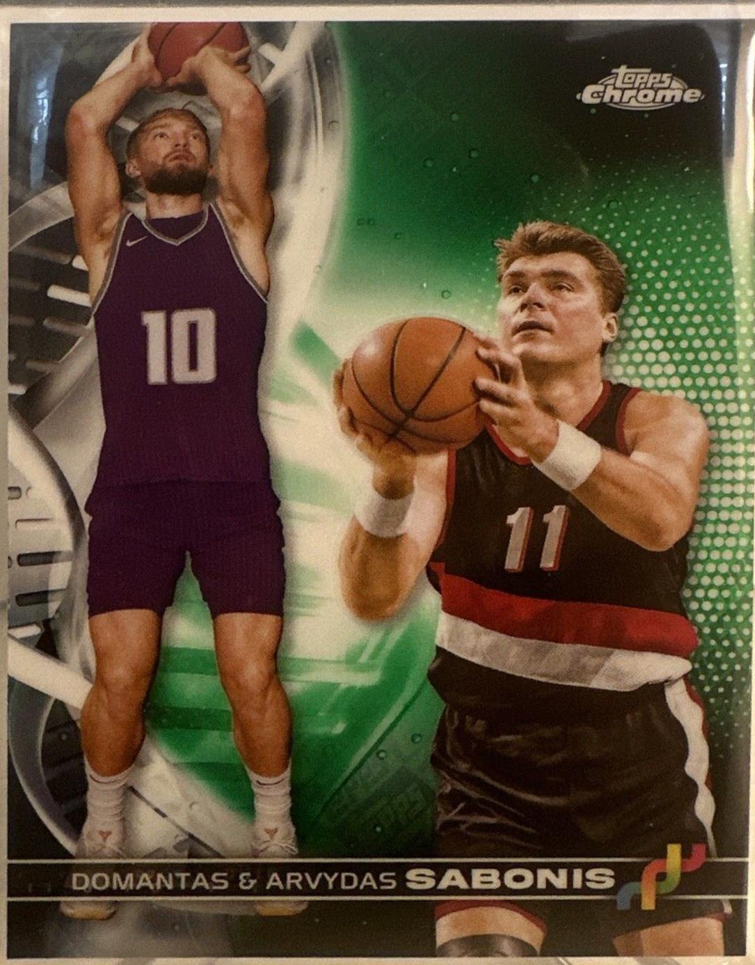 Domantas Sabonis / Arvydas Sabonis [Green Topps] #DNA-4
