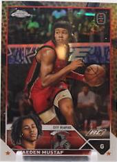 Jaeden Mustaf [Orange Basketball Refractor] #64