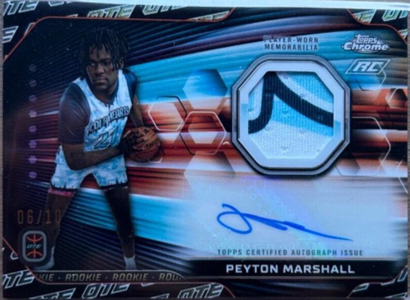 Peyton Marshall [Black White OTE Refractor] #A-PMA