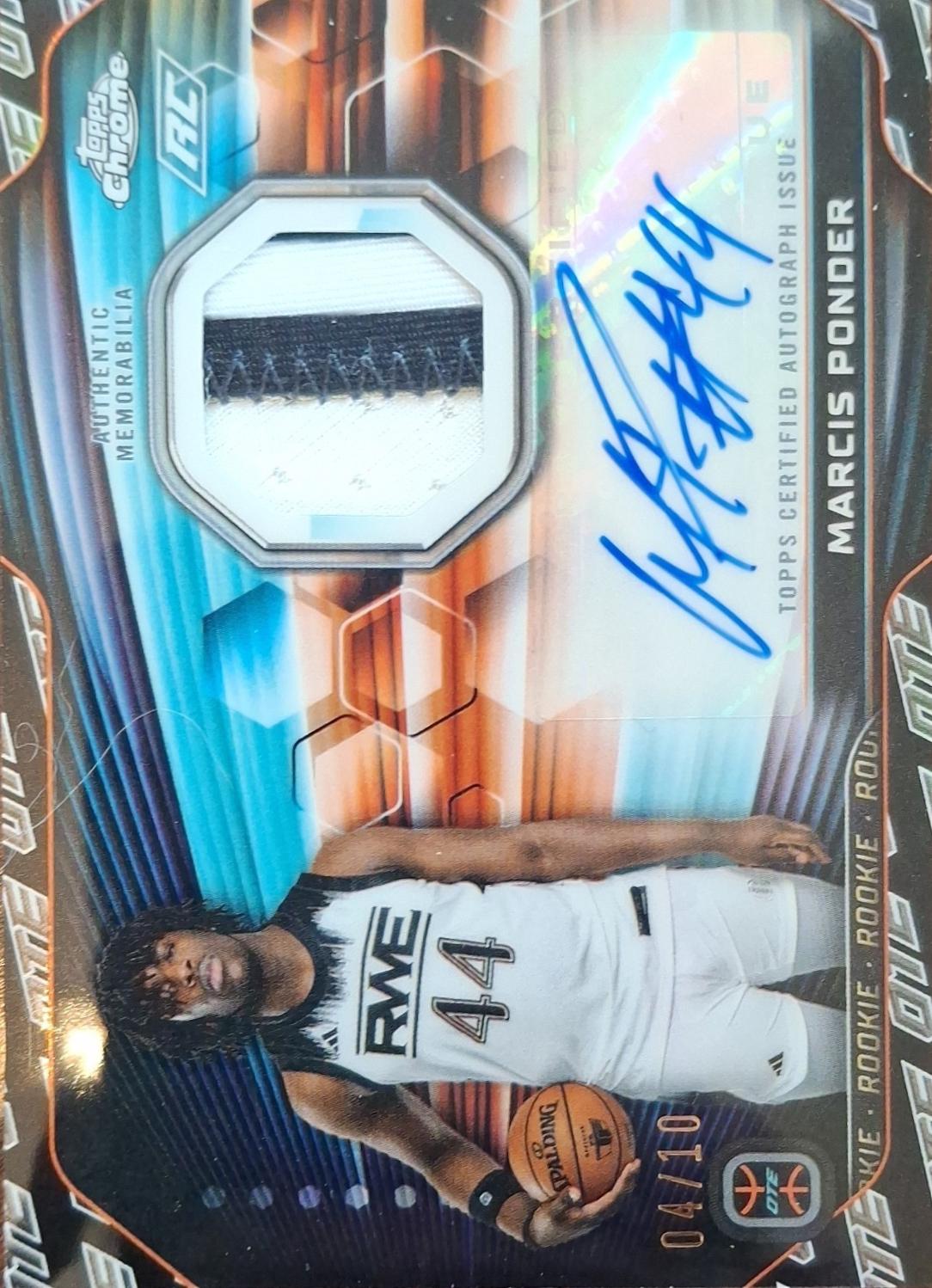 Marcis Ponder [Black White OTE Refractor] #RJA-MP