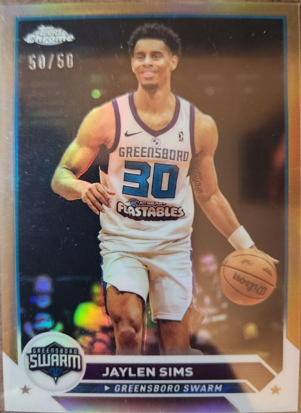 Jaylen Sims [Gold Refractor Chrome] #32