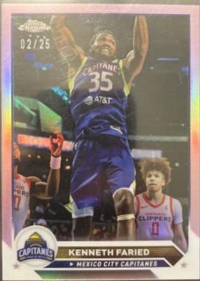 Kenneth Faried [Pink Refractor Chrome] #50