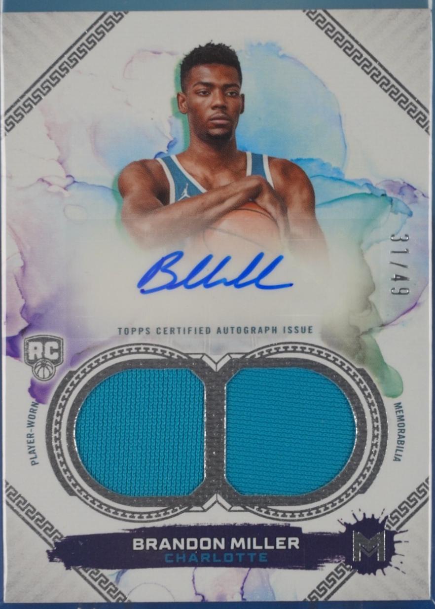 Brandon Miller [Rookie Relic Autograph Dual] #102