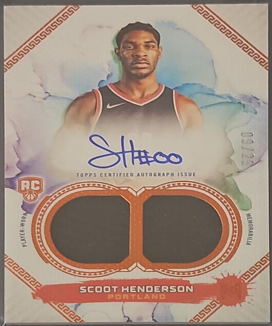 Scoot Henderson [Cadmium Orange Rookie Relic Autograph Dual] #103