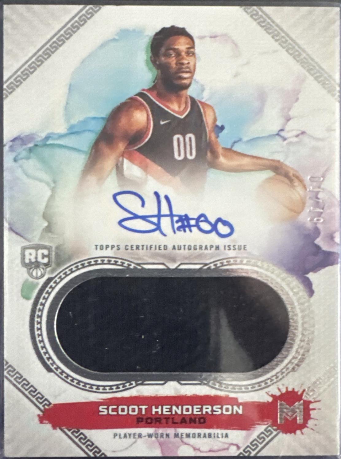 Scoot Henderson [Rookie Relic Autograph] #103