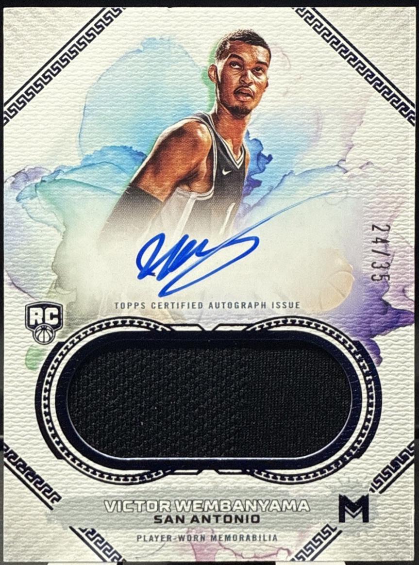 Victor Wembanyama [Ultramarine Blue Rookie Relic Autograph] #101