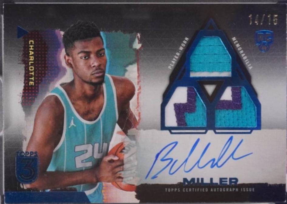 Brandon Miller [Blue Rookie 3 Patch Autograph Horizontal] #102