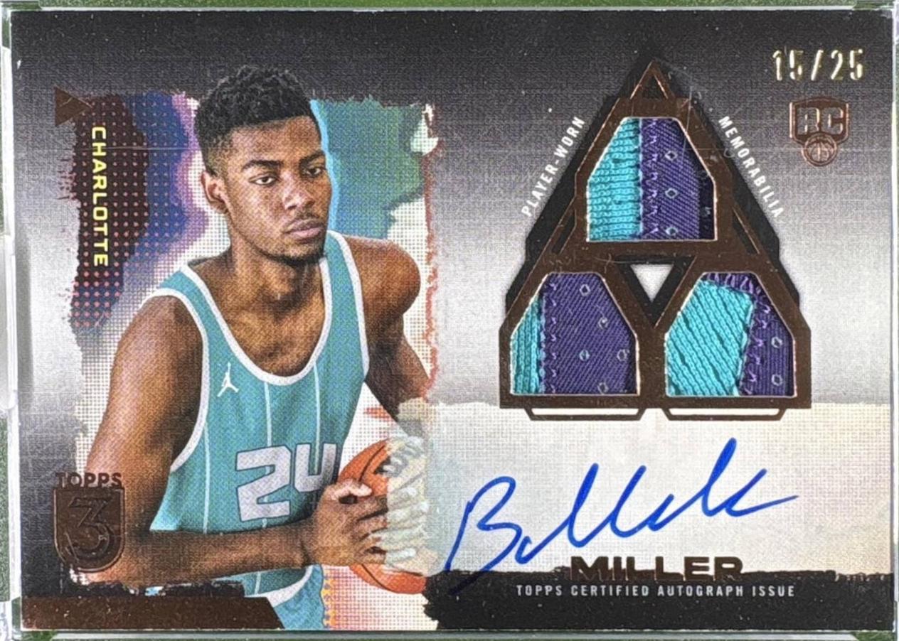 Brandon Miller [Bronze Rookie 3 Patch Autograph Horizontal] #102