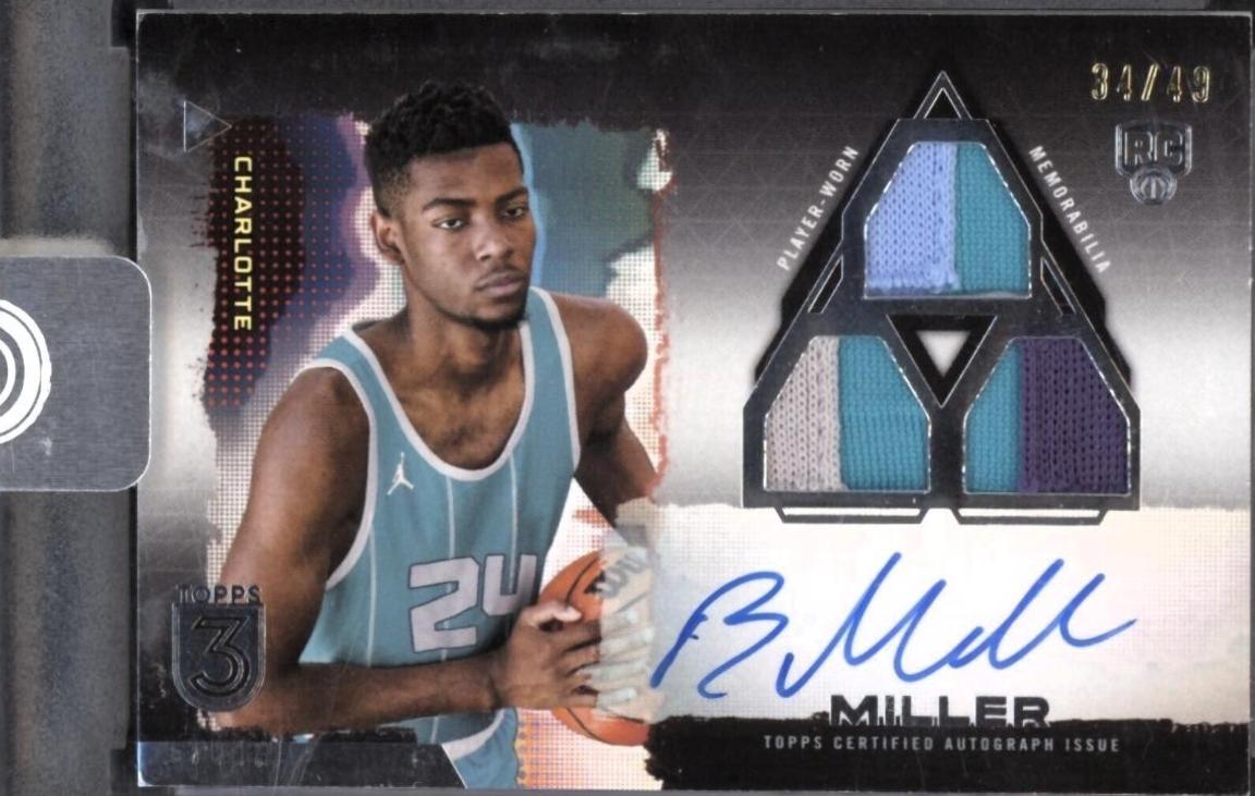 Brandon Miller [Rookie 3 Patch Autograph Horizontal] #102