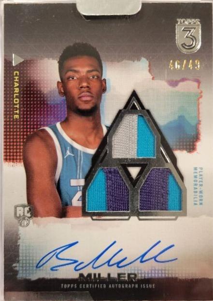 Brandon Miller [Rookie 3 Patch Autograph Vertical] #102