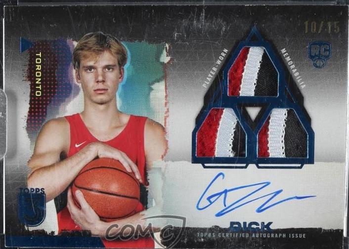 Gradey Dick [Blue Rookie 3 Patch Autograph Horizontal] #110