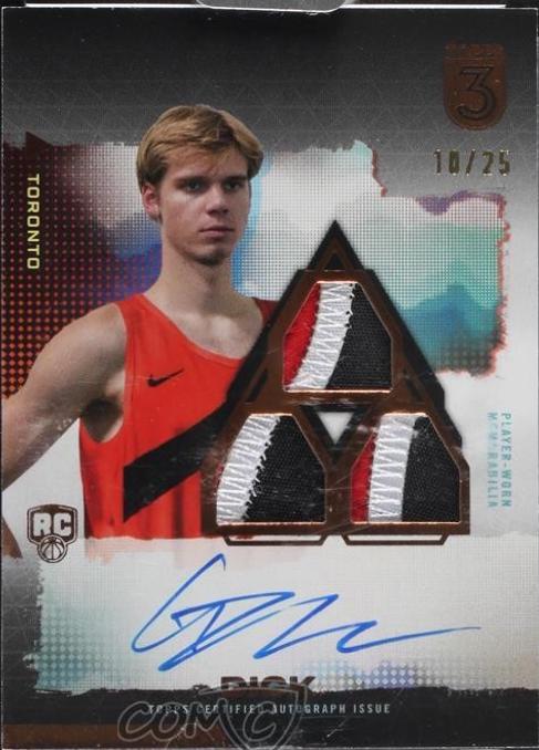Gradey Dick [Bronze Rookie 3 Patch Autograph Vertical] #110
