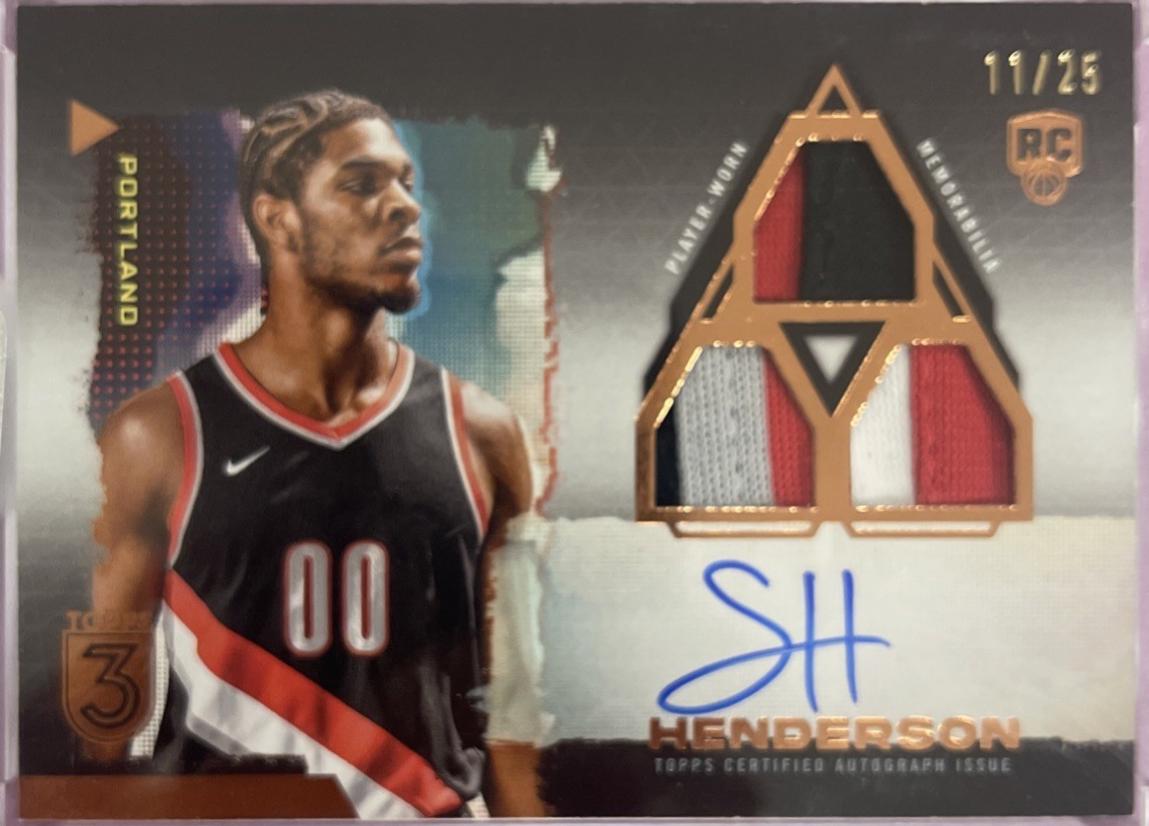 Scoot Henderson [Bronze Rookie 3 Patch Autograph Horizontal] #103