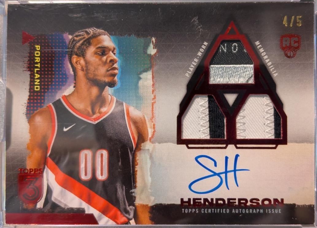 Scoot Henderson [Rookie 3 Patch Autograph Horizontal] #103