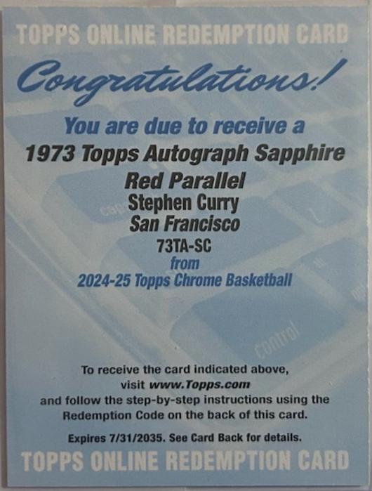 Stephen Curry [Red Sapphire] #73TA-SC