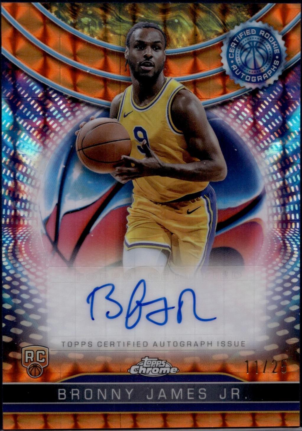 Bronny James Jr. [Orange Geometric Refractor] #TCRA-BJ