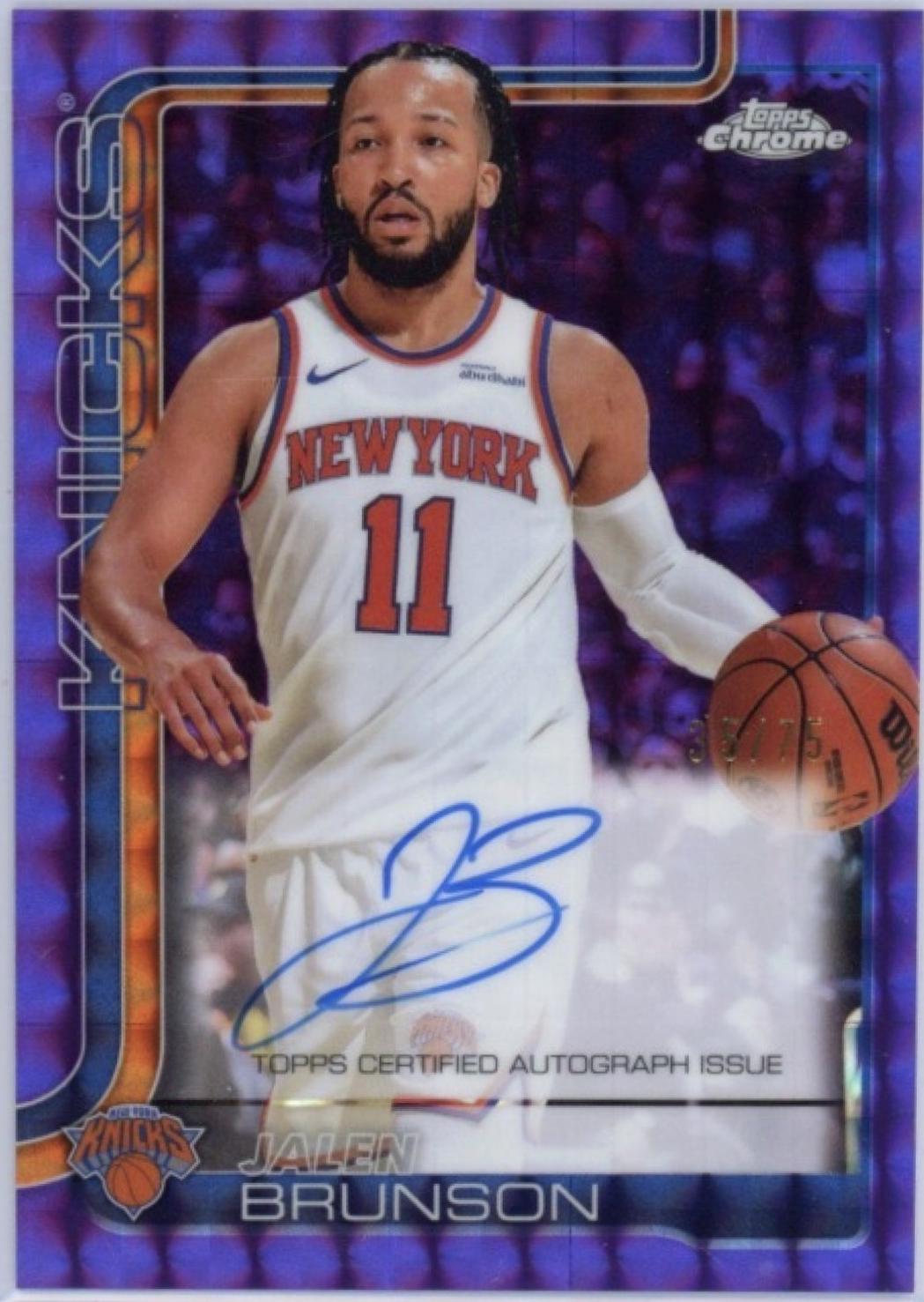 Jalen Brunson [Refractor Geometric Purple] #TCA-JB