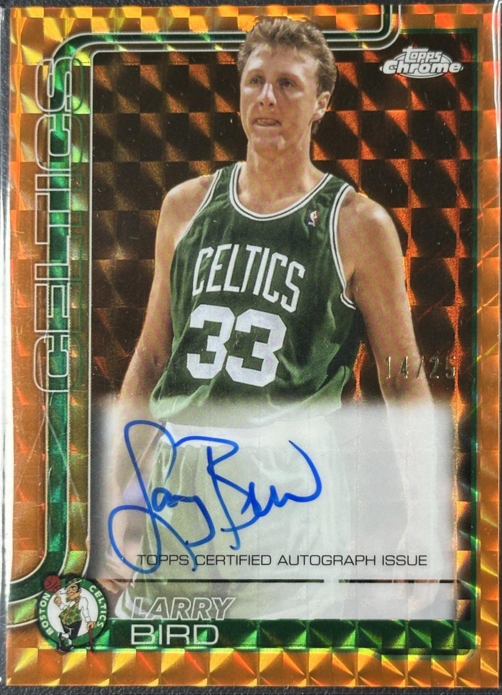 Larry Bird [Refractor Geometric Orange] #TCA-LB