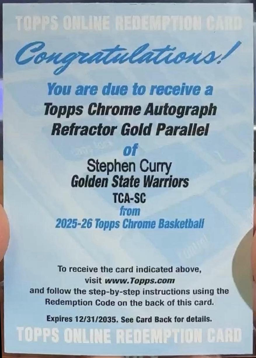 Stephen Curry [Refractor Gold] #TCA-SC