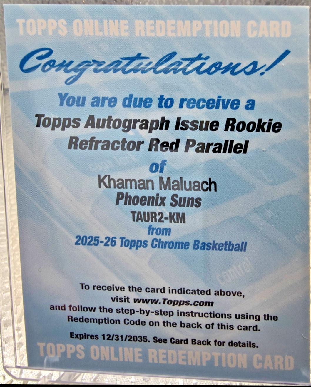 Khaman Maluach [Refractor Red] #TAUR2-KM