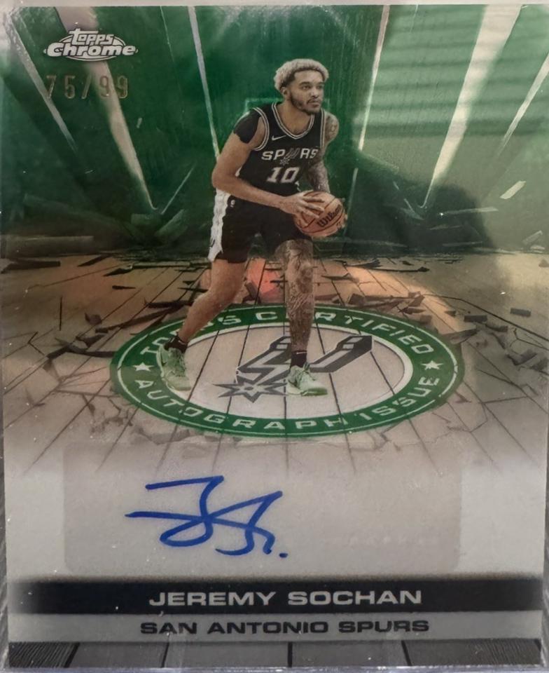 Jeremy Sochan [Refractor Green] #TAU-JSO