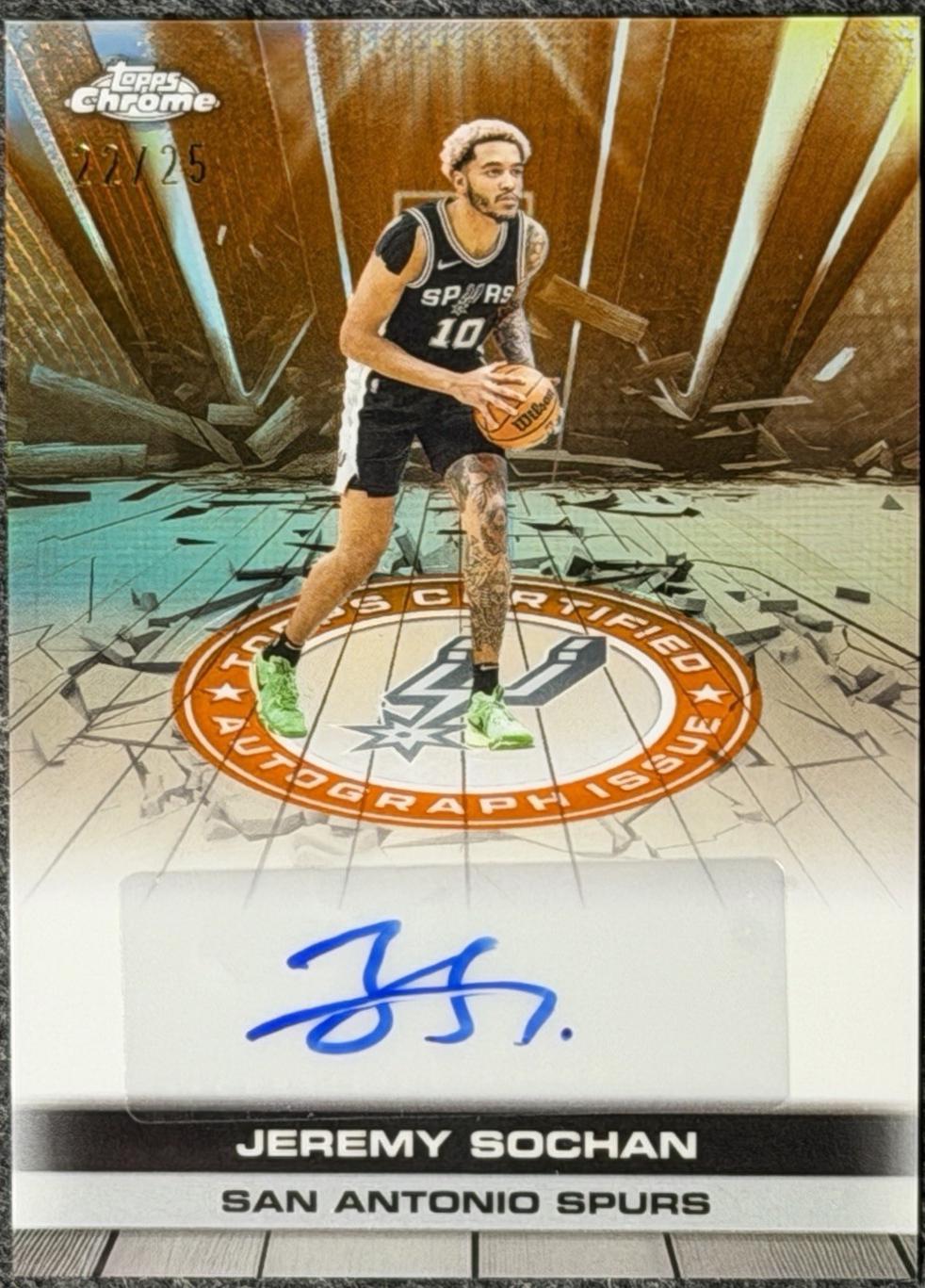 Jeremy Sochan [Refractor Orange] #TAU-JSO