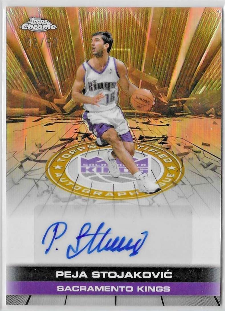 Peja Stojakovic [Refractor Gold] #TAU-PS