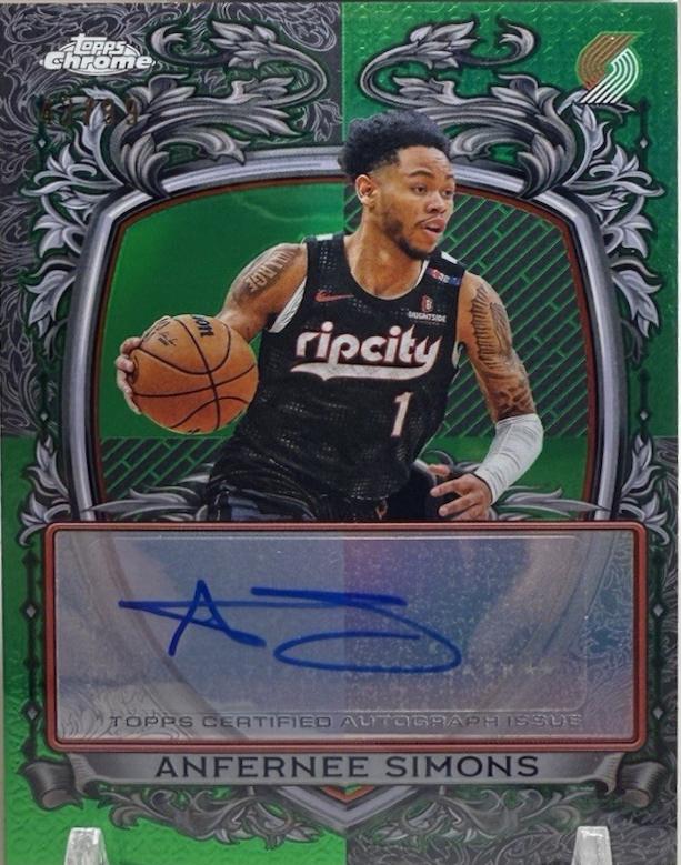 Anfernee Simons [Refractor Green] #SS-ANS