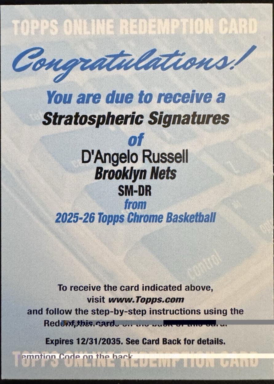 D'Angelo Russell #SM-DR