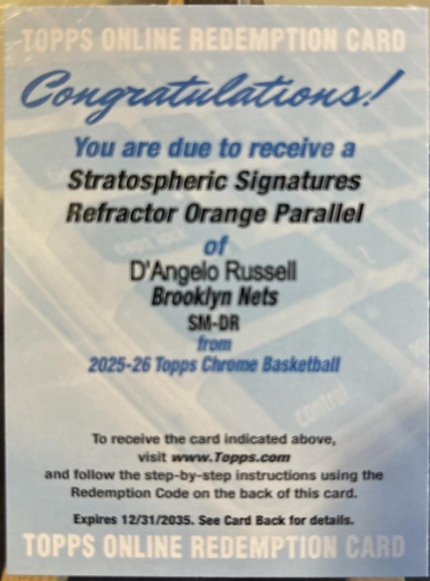D'Angelo Russell [Refractor Orange] #SM-DR