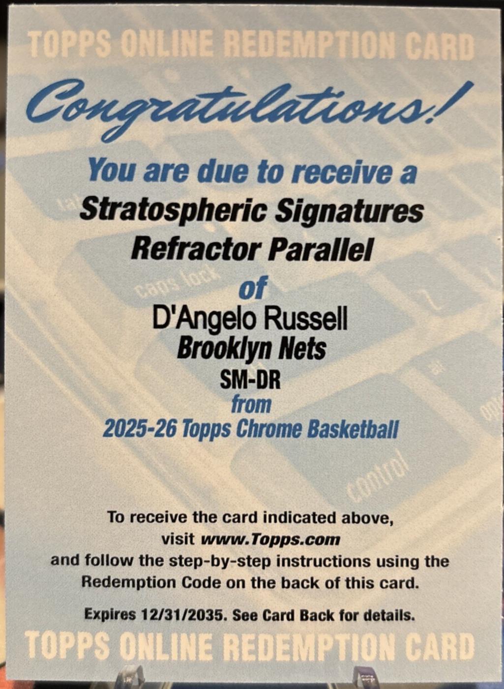 D'Angelo Russell [Refractor] #SM-DR