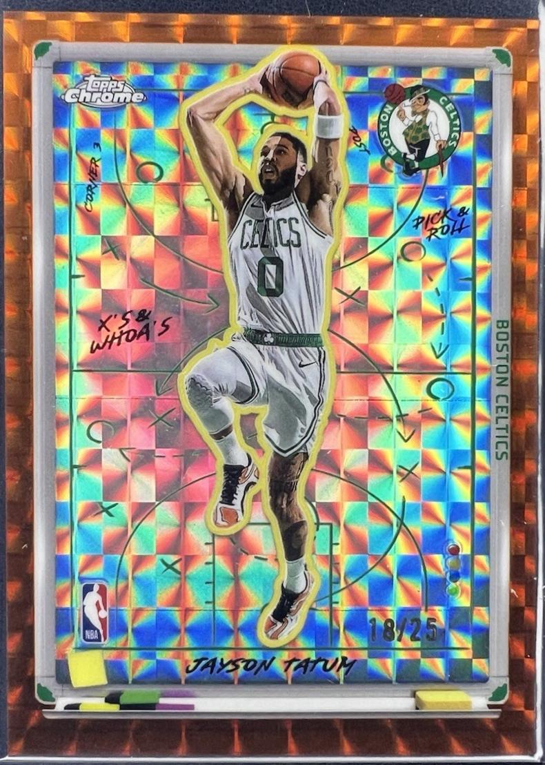 Jayson Tatum [Refractor Orange Geometric] #XW-6