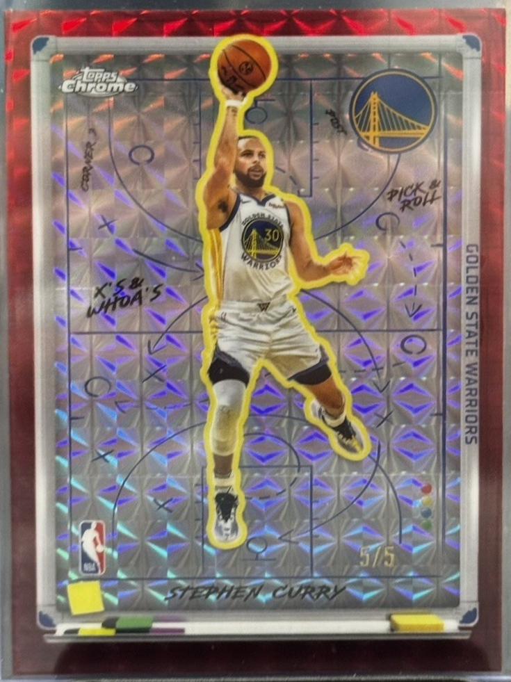 Stephen Curry [Refractor Red Geometric] #XW-5